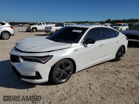 2024 Acura Integra w/A-Spec Technology Package with VIN 19UDE4H63RA019654, listed as a Copart auction lot 80540244 with 22,829 mi miles and Salvage Title. Bid and sale history available at carsss.com. Image 1.