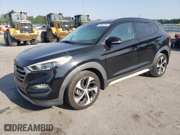 2017 Hyundai Tucson Sport z VIN KM8J33A21HU550398, wystawiony jako Copart lot #55043145 z przebiegiem 92 677 mil mil oraz Szkoda całkowita • Salvage title. Historia ofert i sprzedaży dostępna na DreamBid. Obrazek 1.