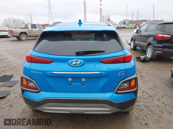 2020 Hyundai Kona Ultimate with VIN KM8K5CA54LU428684, listed as a IAAI auction lot 41723215 with 80,917 mi miles. Bid and sale history available at carsss.com. Image 16.