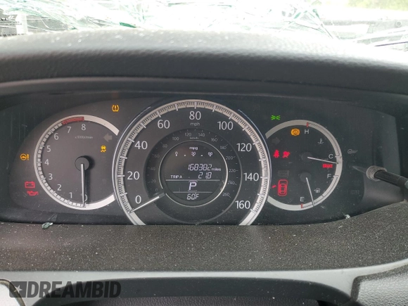 2015 Honda Accord LX with VIN 1HGCR2F34FA184265, listed as a Copart auction lot 52503345 with 168,382 mi miles and Clean Title. Bid and sale history available at DreamBid. Image 9.