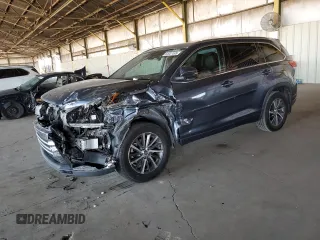 2017 Toyota Highlander XLE with VIN 5TDJZRFH5HS462350, listed as a Copart auction lot 63927495 with 143,051 mi miles and Salvage title. Bid and sale history available at DreamBid. Image 1.