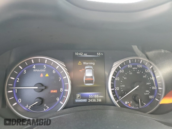 2015 Infiniti Q50 Premium z VIN JN1BV7AP4FM348063, wystawiony jako Copart lot #52712245 z przebiegiem 55 188 mil mil oraz Szkoda całkowita • Salvage title. Historia ofert i sprzedaży dostępna na DreamBid. Obrazek 9.
