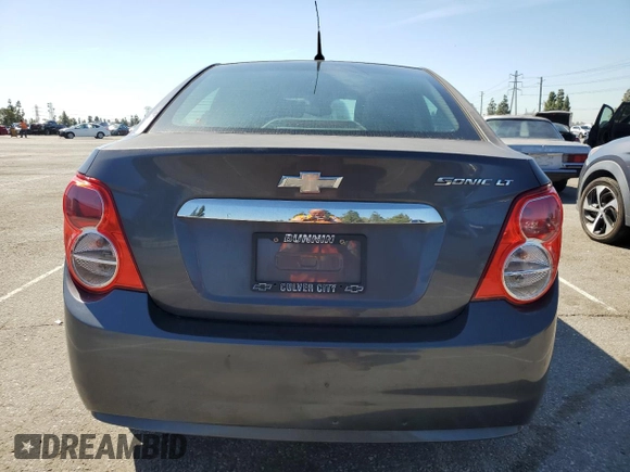 2012 Chevrolet Sonic LT with VIN 1G1JD5SH7C4187798, listed as a Copart auction lot 49811815 with 150,763 mi miles and Salvage title. Bid and sale history available at DreamBid. Image 6.
