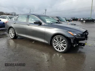 2018 Genesis G80 Ultimate with VIN KMHGN4JF3JU247979, listed as a Copart auction lot 83907914 with 43,951 mi miles and Salvage Title. Bid and sale history available at DreamBid. Image 4.