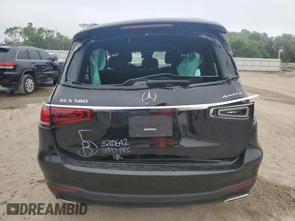 2022 Mercedes-Benz GLS with VIN 4JGFF8GE6NA801909, listed as a Copart auction lot 45296174 with 22,082 mi miles. Bid and sale history available at carsss.com. Image 6.