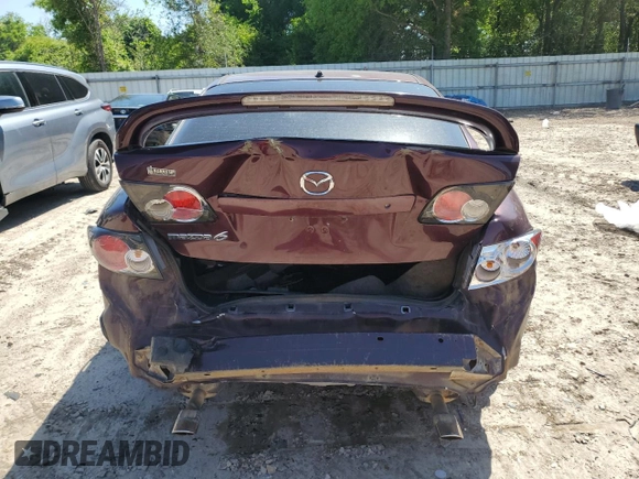 2008 Mazda 6 i Sport VE with VIN 1YVHP80C285M22738, listed as a Copart auction lot 52025935 with 281,656 mi miles and Salvage Title. Bid and sale history available at carsss.com. Image 6.