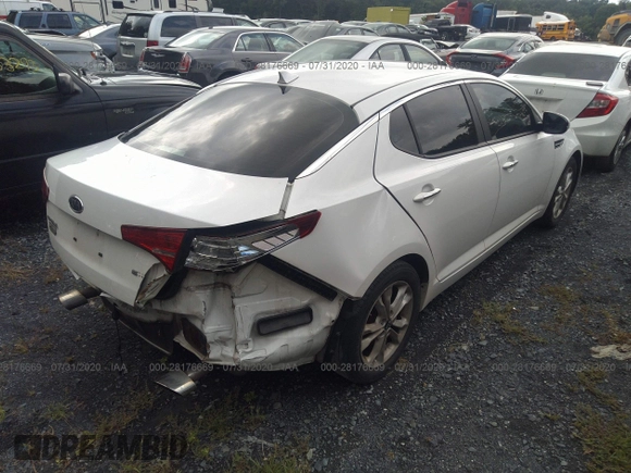 2011 Kia Optima EX with VIN KNAGN4A65B5143331, listed as a IAAI auction lot 28176669 with 162,919 mi miles and . Bid and sale history available at carsss.com. Image 4.