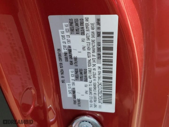 2016 Mazda MX-5 Miata Club with VIN JM1NDAC78G0107347, listed as a Copart auction lot 74491314 with 30,937 mi miles and Non Repairable. Bid and sale history available at carsss.com. Image 13.