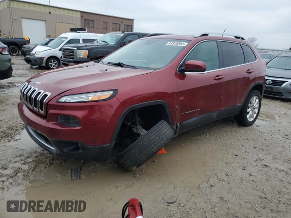 2015 Jeep Cherokee Limited with VIN 1C4PJMDSXFW770145, listed as a Copart auction lot 44315365 with 82,418 mi miles and Salvage Title. Bid and sale history available at carsss.com. Image 1.