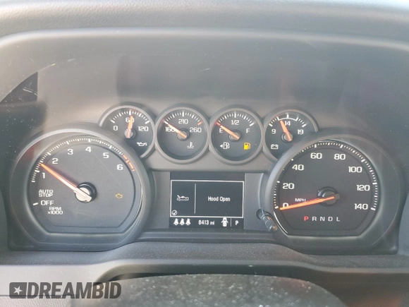 2024 Chevrolet Silverado 1500 Custom with VIN 1GCPABEK9RZ131695, listed as a Copart auction lot 53248475 with 8,413 mi miles and Salvage Title. Bid and sale history available at DreamBid. Image 9.