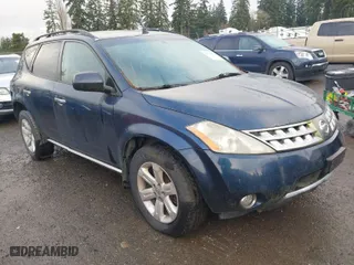 2006 Nissan Murano SL with VIN JN8AZ08W86W535607, listed as a IAAI auction lot 41754643 with 172,691 mi miles. Bid and sale history available at carsss.com. Image 1.