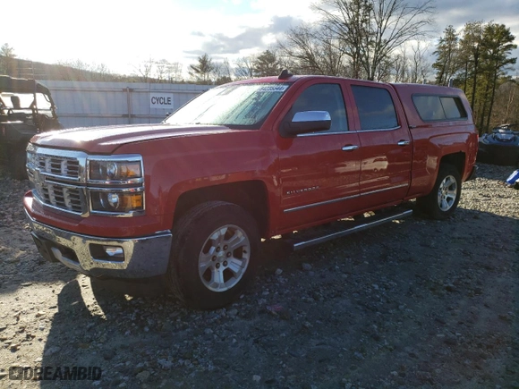 2015 Chevrolet Silverado 1500 LTZ with VIN 3GCUKSEJXFG124659, listed as a Copart auction lot 84235544 with 159,963 mi miles and Salvage Title. Bid and sale history available at carsss.com. Image 1.