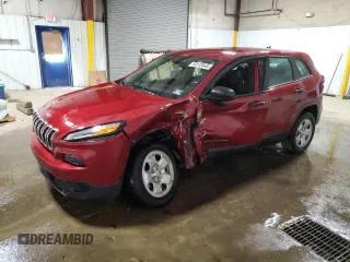 2015 Jeep Cherokee Sport with VIN 1C4PJLAB3FW643641, listed as a Copart auction lot 50572645 with 46,699 mi miles and Salvage Title. Bid and sale history available at carsss.com. Image 1.