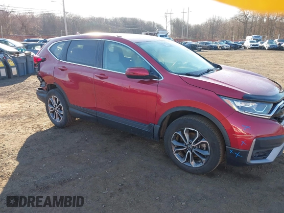 2021 Honda CR-V EX-L with VIN 2HKRW2H89MH615585, listed as a IAAI auction lot 41742944 with 47,669 mi miles. Bid and sale history available at carsss.com. Image 1.