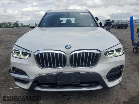 2020 BMW X3 xDrive30i with VIN 5UXTY5C08LLT32459, listed as a Copart auction lot 54904225 with 27,918 mi miles and Salvage Title. Bid and sale history available at DreamBid. Image 5.