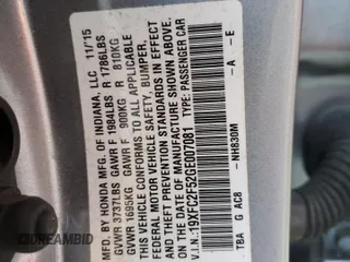 2016 Honda Civic Sedan LX with VIN 19XFC2F52GE007081, listed as a Copart auction lot 76842894 with 172,644 mi miles and Non Repairable. Bid and sale history available at carsss.com. Image 13.