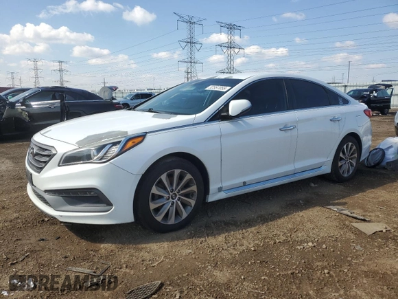 2015 Hyundai Sonata 2.4L Sport with VIN 5NPE34AF8FH091005, listed as a Copart auction lot 52557055 with 189,681 mi miles and Salvage Title. Bid and sale history available at carsss.com. Image 1.