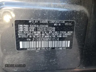 2021 Subaru WRX Premium z VIN JF1VA1C66M9816534, wystawiony jako Copart lot #82904164 z przebiegiem 145 165 mil mil oraz Szkoda całkowita • Salvage title. Historia ofert i sprzedaży dostępna na DreamBid. Obrazek 15.
