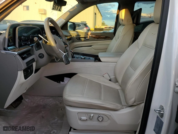 2021 Cadillac Escalade Premium Luxury Platinum with VIN 1GYS4DKL6MR228446, listed as a Copart auction lot 73197234 with 22,103 mi miles and Salvage Title. Bid and sale history available at carsss.com. Image 7.
