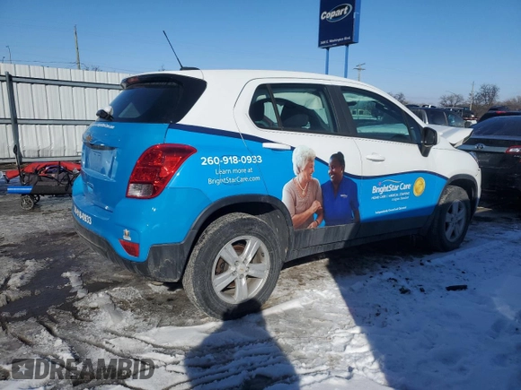 2017 Chevrolet Trax LS with VIN KL7CJNSB4HB128650, listed as a Copart auction lot 46163455 with 61,652 mi miles and Salvage Title. Bid and sale history available at carsss.com. Image 3.