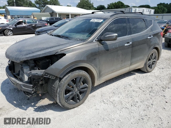 2013 Hyundai Santa Fe Sport z VIN 5XYZU3LA1DG098831, wystawiony jako Copart lot #55471553 z przebiegiem 178 576 mil mil oraz Czysty tytuł • Clean title. Historia ofert i sprzedaży dostępna na DreamBid. Obrazek 1.