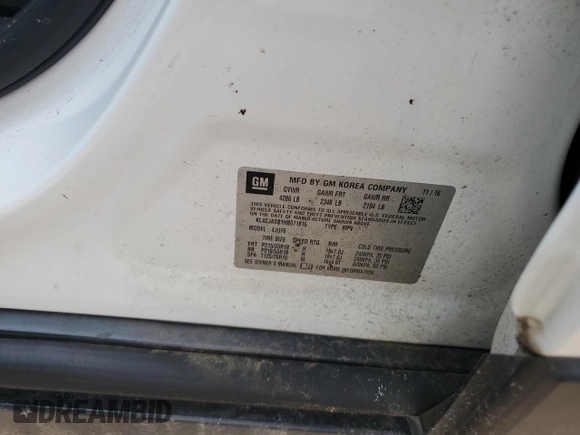 2017 Buick Encore Preferred with VIN KL4CJASB1HB071815, listed as a Copart auction lot 61609375 with 82,035 mi miles and Clean title. Bid and sale history available at DreamBid. Image 13.
