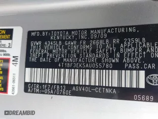 2010 Toyota Camry with VIN 4T1BF3EK5AU055780, listed as a IAAI auction lot 41876806 with 41,454 mi miles. Bid and sale history available at carsss.com. Image 9.