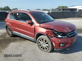 2012 Volkswagen Tiguan SE with VIN WVGAV7AX9CW003857, listed as a Copart auction lot 58356295 with 202,794 mi miles and Salvage title. Bid and sale history available at DreamBid. Image 4.