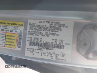 2014 Ford Fusion SE with VIN 3FA6P0H76ER291611, listed as a IAAI auction lot 39236965 with 156,283 mi miles and . Bid and sale history available at DreamBid. Image 9.