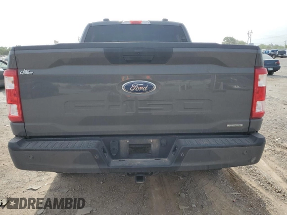 2021 Ford F-150 XL with VIN 1FTEW1C86MKE53397, listed as a Copart auction lot 56956825 with 62,848 mi miles and Salvage title. Bid and sale history available at DreamBid. Image 6.
