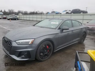 2022 Audi S5 Sportback Premium Plus z VIN WAUC4CF54NA007098, wystawiony jako Copart lot #50172555 z przebiegiem 24 560 mil mil oraz Szkody całkowita. Historia ofert i sprzedaży dostępna na DreamBid. Obrazek 1.