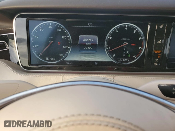 2017 Mercedes-Benz S 550 with VIN WDDXK8CB4HA030389, listed as a Copart auction lot 81334834 with 72,439 mi miles and Non Repairable. Bid and sale history available at DreamBid. Image 9.