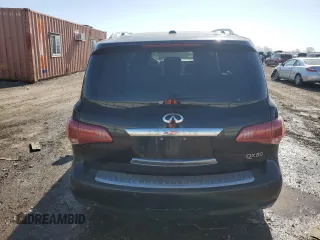 2014 Infiniti QX80 with VIN JN8AZ2NC0E9351135, listed as a Copart auction lot 52055355 with 0 mi miles and Salvage Title. Bid and sale history available at carsss.com. Image 6.