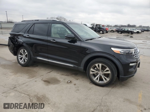 2020 Ford Explorer Platinum z VIN 1FM5K8HC0LGA60137, wystawiony jako Copart lot #87540635 z przebiegiem 24 929 mil mil oraz Szkoda całkowita • Salvage title. Historia ofert i sprzedaży dostępna na DreamBid. Obrazek 4.
