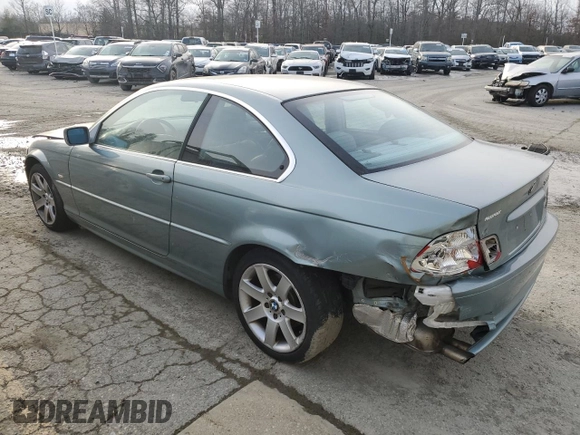 2002 BMW 3 Series 325Ci with VIN WBABN33452PG59471, listed as a Copart auction lot 43534095 with 178,181 mi miles and Salvage title. Bid and sale history available at DreamBid. Image 2.