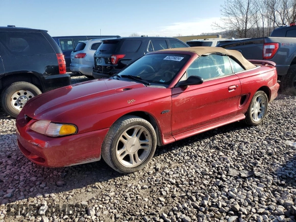 1998 Ford Mustang GT with VIN 1FAFP45X1WF248935, listed as a Copart auction lot 85225824 with 115,184 mi miles and Salvage Title. Bid and sale history available at carsss.com. Image 1.