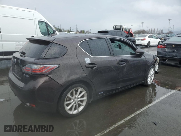 2012 Lexus CT 200h with VIN JTHKD5BH5C2058870, listed as a Copart auction lot 44373015 with 161,157 mi miles and Salvage Title. Bid and sale history available at carsss.com. Image 3.