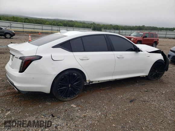 2020 Cadillac CT5 V-Series with VIN 1G6DV5RW3L0136282, listed as a Copart auction lot 60639485 with 47,882 mi miles and Salvage title. Bid and sale history available at DreamBid. Image 3.