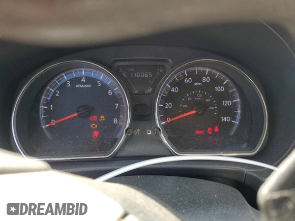 2017 Nissan Versa SV with VIN 3N1CN7AP9HK442284, listed as a Copart auction lot 58241265 with 110,065 mi miles and Salvage title. Bid and sale history available at DreamBid. Image 9.