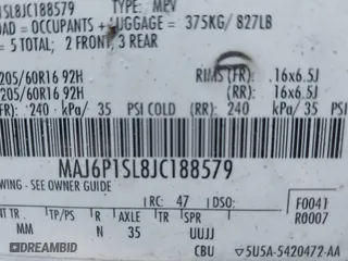 2018 Ford EcoSport S with VIN MAJ6P1SL8JC188579, listed as a IAAI auction lot 41500177 with 99,884 mi miles. Bid and sale history available at carsss.com. Image 9.