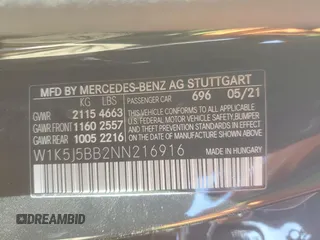 2022 Mercedes-Benz CLA 35 AMG with VIN W1K5J5BB2NN216916, listed as a Copart auction lot 47867785 with 33,019 mi miles and Salvage Title. Bid and sale history available at DreamBid. Image 12.