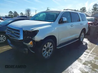 2012 Toyota Sequoia Platinum with VIN 5TDYY5G18CS037726, listed as a IAAI auction lot 41328357 with 98,353 mi miles. Bid and sale history available at carsss.com. Image 2.