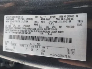 2019 Ford F-350 Platinum z VIN 1FT7W3B65KEF54303, wystawiony jako IAAI lot #41779868 z przebiegiem Nie podano mil oraz . Historia ofert i sprzedaży dostępna na DreamBid. Obrazek 9.