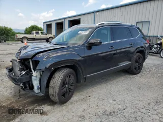 2019 Volkswagen Atlas SEL Premium z VIN 1V2NR2CA3KC603035, wystawiony jako Copart lot #60467885 z przebiegiem 97 303 mil mil oraz Szkoda całkowita • Salvage title. Historia ofert i sprzedaży dostępna na DreamBid. Obrazek 1.