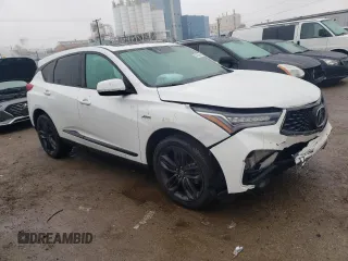 2021 Acura RDX w/A-Spec Package with VIN 5J8TC2H61ML011653, listed as a Copart auction lot 39255694 with 60,403 mi miles. Bid and sale history available at carsss.com. Image 4.
