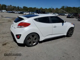 2015 Hyundai Veloster Turbo with VIN KMHTC6AE6FU238983, listed as a Copart auction lot 49506085 with 122,909 mi miles and Salvage title. Bid and sale history available at DreamBid. Image 3.