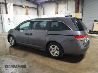 2015 Honda Odyssey LX with VIN 5FNRL5H25FB031580, listed as a Copart auction lot 48119255 with 143,552 mi miles and Salvage Title. Bid and sale history available at DreamBid. Image 2.