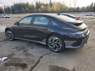 2023 Hyundai IONIQ 6 SEL with VIN KMHM34AC9PA022698, listed as a Copart auction lot 89166355 with 18,487 mi miles and Salvage Title. Bid and sale history available at carsss.com. Image 2.