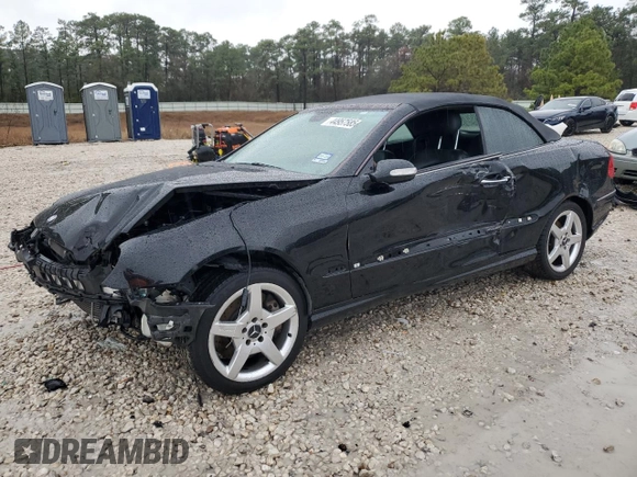 2007 Mercedes-Benz CLK 550 with VIN WDBTK72G37T077852, listed as a Copart auction lot 44957585 with 195,015 mi miles and Salvage Title. Bid and sale history available at DreamBid. Image 1.