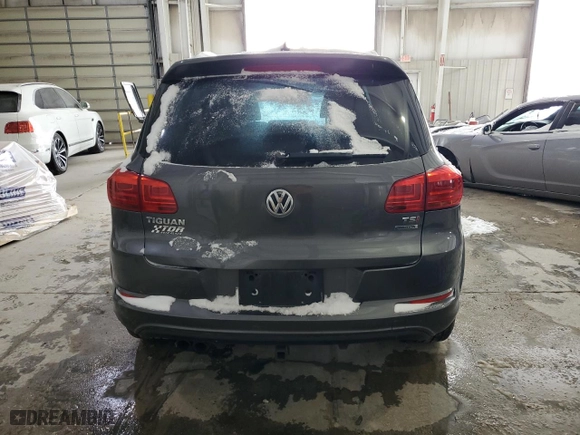 2016 Volkswagen Tiguan R-Line with VIN WVGAV7AX0GW614575, listed as a Copart auction lot 45099785 with 154,456 mi miles and Salvage Title. Bid and sale history available at carsss.com. Image 6.